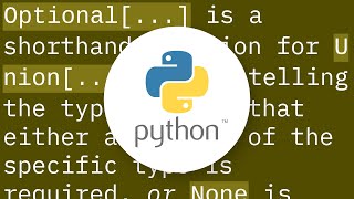 How should I use the Optional type hint? Profile