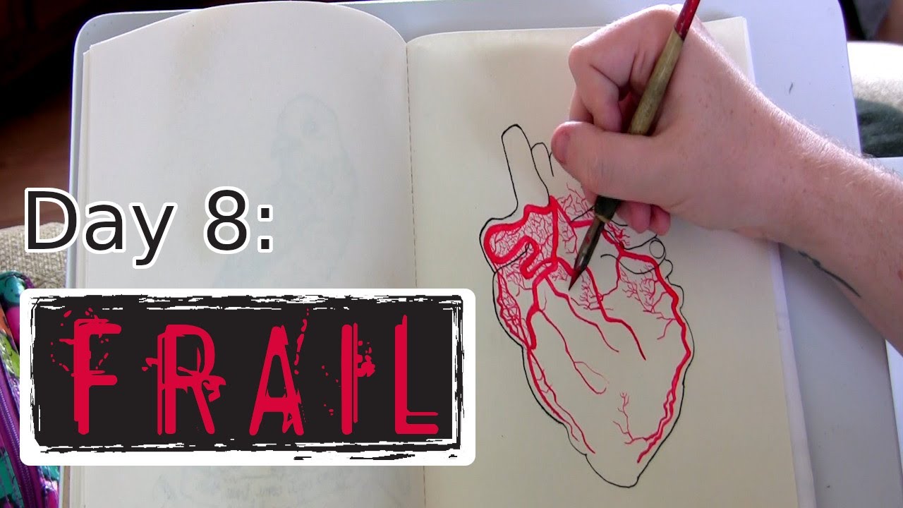 Inktober 2019 Day Eight (Frail) Illustration Timelapse