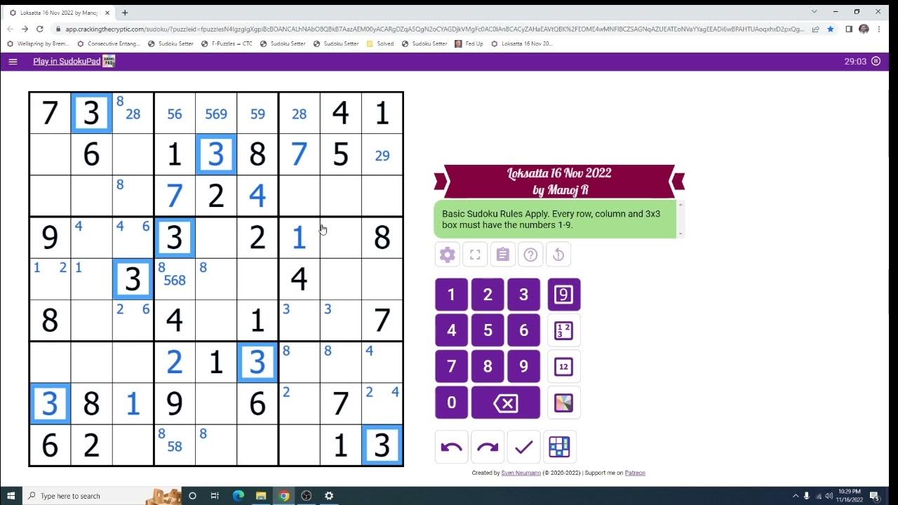 Puzzle Basic Sudoku (check warning in description) (Hindi) YouTube