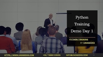 Python Training Demo Day 1 | Python Training | Python training for beginners
