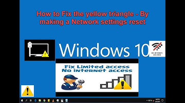 How to Fix the yellow triangle no connection issue -  Trough network reset {solution 3}