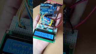 جهاز قياس درجة الحرارة و الرطوبة #arduino #المخترع #electronics