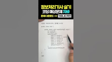 [정보처리기사 실기] 자바 코딩 예상문제 (switch-case 조건문)