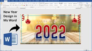 New Year Design 2022 in Microsoft Word Hindi Tutorial screenshot 4