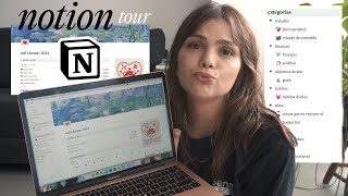 TOUR PELO MEU NOTION 2024 💫 | Como eu organizo TODA minha vida com o NOTION (template gratuito)