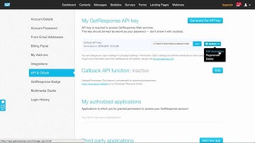 Where do I find the GetResponse API key