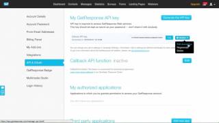 Where do I find the GetResponse API key
