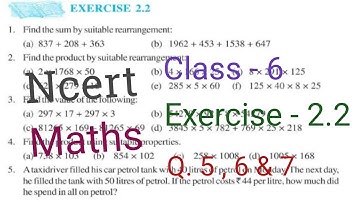 Class 6th Maths Ncert Chapter 2 Whole Numbers Exercise 2.2 | Ncert Class 6 Maths Chapter 2 | Cbse