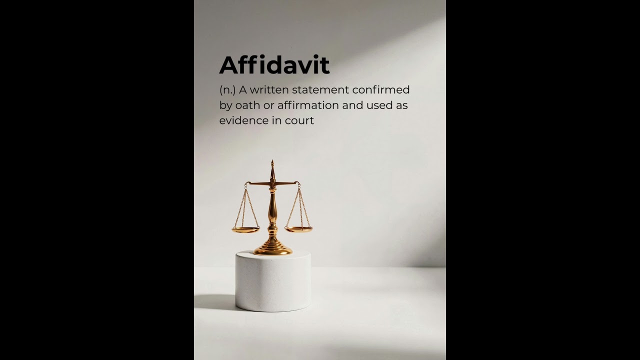 Facts Under Oath | Learn “Affidavit” (Legal English)