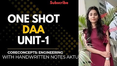 Unit-1 DAA one shot🔥|aktu| with notes #unit1 #daa #designandanalysisofalgorithms #oneshot #algorithm