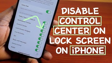 How to Disable Control Center on Lock Screen iPhone