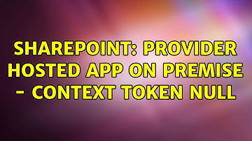 Sharepoint: Provider hosted app on premise - Context token null