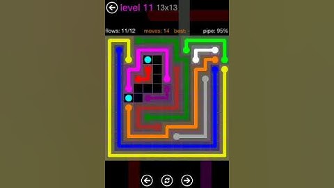Flow Free 13X13 level 11 Purple Pack walkthrough