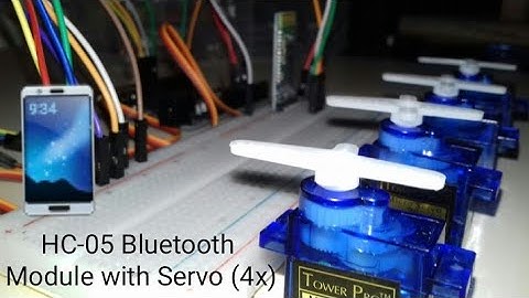 Arduino Servo Motor control via Bluetooth using Android app.