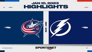 NHL Highlights | Blue Jackets vs. Lightning - January 10, 2023