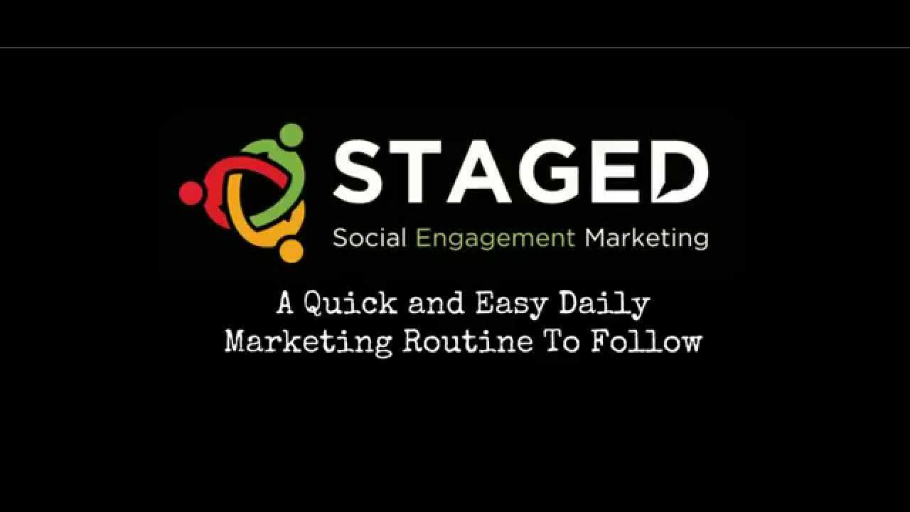 Staged Quick and Easy Daily Social Marketing Routine