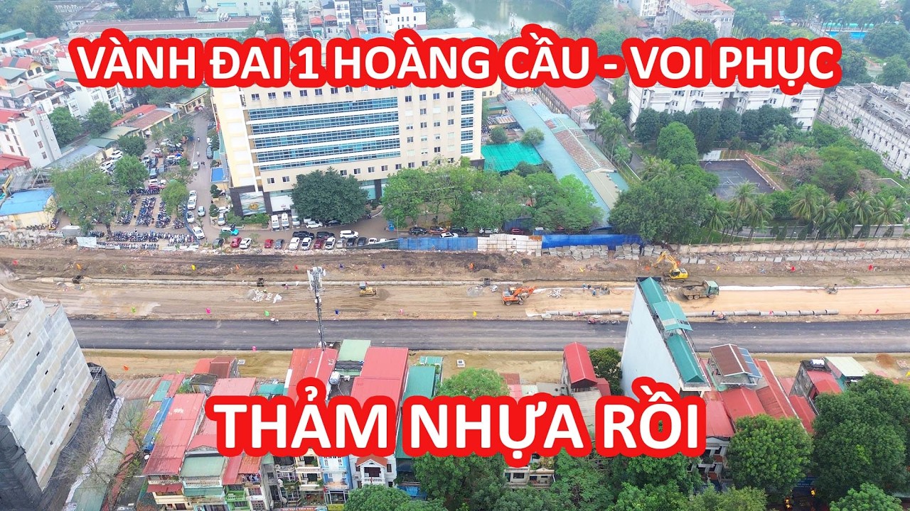 Nhanh như chớp! Vành đai 1 Hoàng Cầu - Voi Phục thảm nhựa đến đâu rồi?