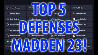 WILL THESE BE THE BEST DEFENSES IN MADDEN 23 ULTIMATE TEAM?! TOP 5 DEFENSE PREDICTIONS! MADDEN 23!