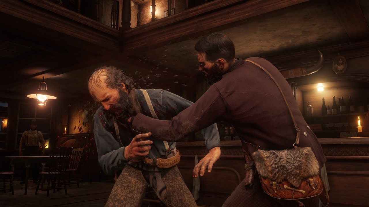 Brutal Bar Fight in the Saloon 🍻🥊 - RDR2 #RDR2 #BarFight #SaloonBrawl ...