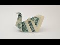 Easy MONEY BIRD SWAN Or DUCK Simple Dollar Origami Tutorial DIY By NProkuda
