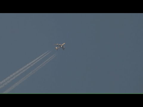 USAF Boeing KC-135R Stratotanker High Altitude 35,000 Feet From RAF Mildenhall