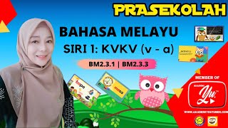 SUKU KATA TERBUKA KVKV - HURUF VOKAL  a | SIRI 1 | BM2.3.1 | BM2.3.3 | #prasekolah #bahasamelayu