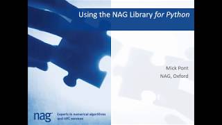 Celebrity Getting Started with the NAG Library for Python Wealth