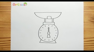 How to Draw WEIGHING SCALE EASY STEP BY STEP
