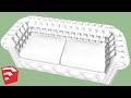 Chesterfield sofa modeling in sketchup  tutorialsup