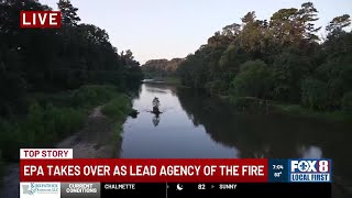 VIDEO: Crews cleaning out Tangipahoa River after Roseland warehouse explosion