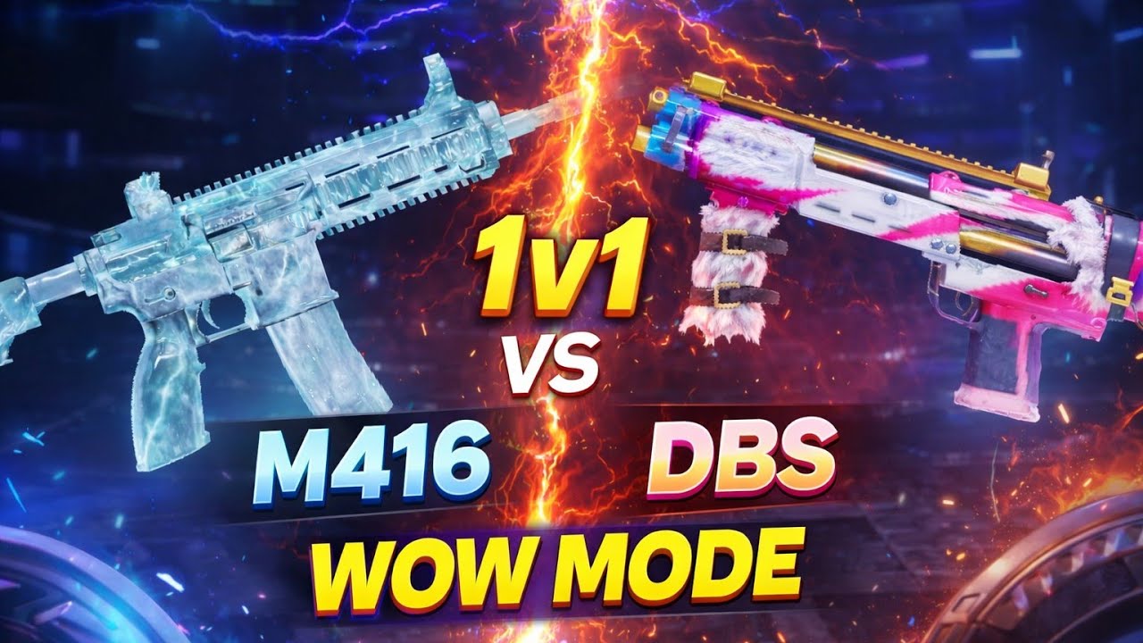 😰bgmi wow mode (1v1 DBS+M416) watch now video 