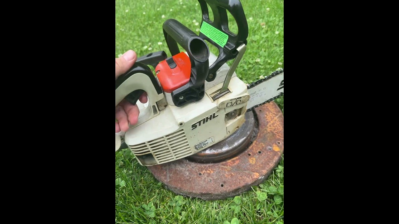 Stihl 009L back up and running. Spark plug and air filter tune.  