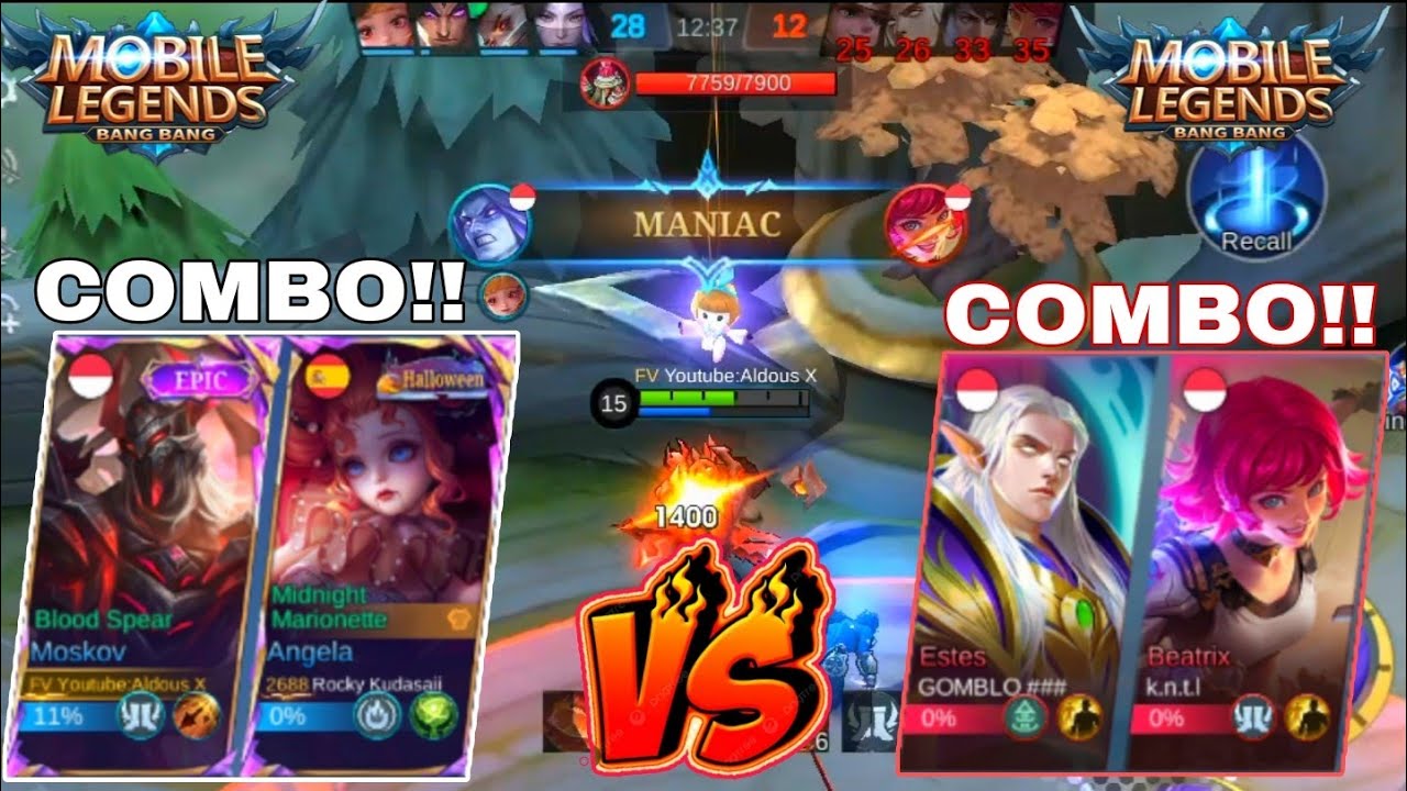 MOSKOV COMBO ANGELA VS BEATRIX COMBO ESTES PERTARUNGAN SENGIT SIAPAH YANG TERKUAT❓MLBB