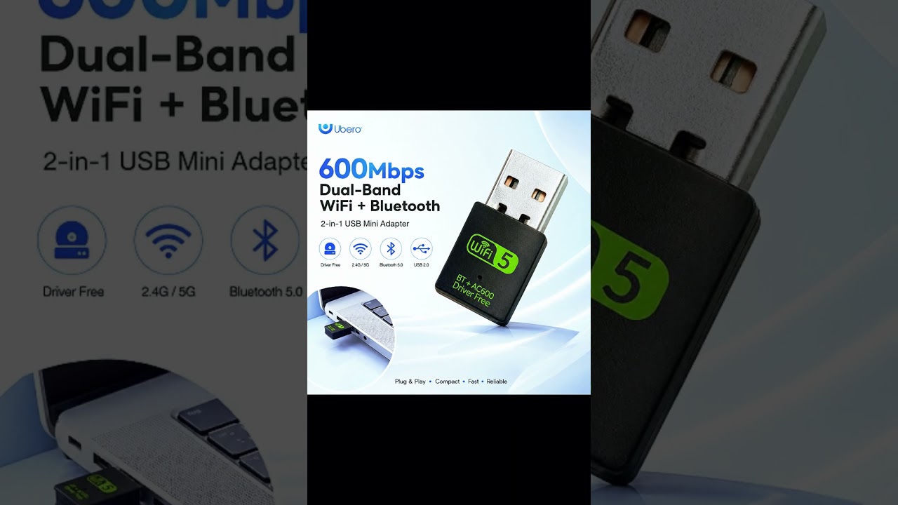 Ubero 5g Wifi and Bluetooth USB Adapter