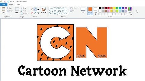 How to draw the Cartoon Network logo in Little Caesars style using MS Paint