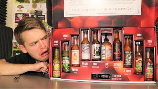 Tame To Insane Challenge 11 Different Hot Sauces Fuego Box Cody Vs.