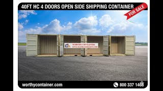 40ft HC Open Side 4Doors Shipping Container for Sale  - Worthy Container