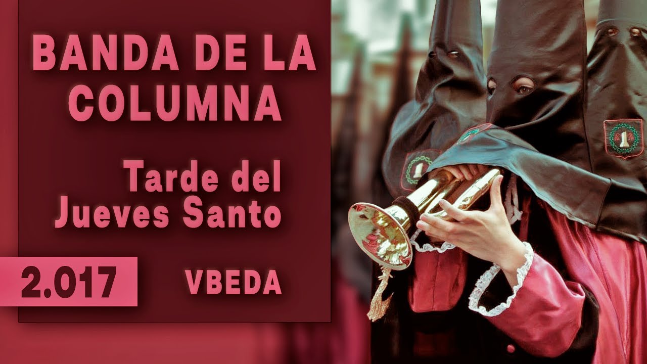 Espectacular aparición y subida del guión de La Columna por la calle Rastro