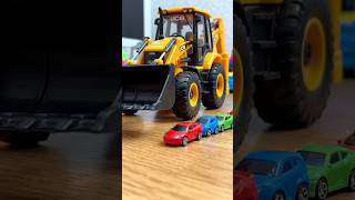 JCB toys yellow blue car toys pushing #jcb #carvideo #cartoon