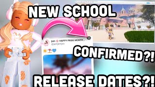 ROYALE HIGH NEW SCHOOL RELEASE DATE CONFIRMED?!| SUMMER UPDATE RELEASE DATE?!