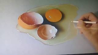 Drawing Of Broken Egg Draw 3D Art