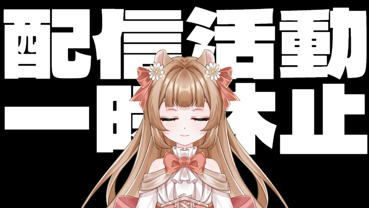 配信活動を一時休止します！