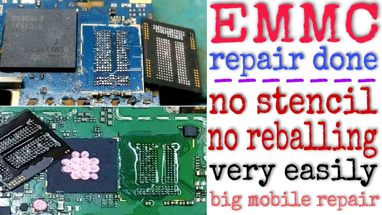 EMMC repair emmc ic repair done how to repair emmc ic YouTube
