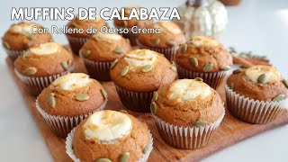 MUFFINS DE CALABAZA | Con relleno de queso crema MUFFINS DE CALABAZA | Con relleno de queso crema