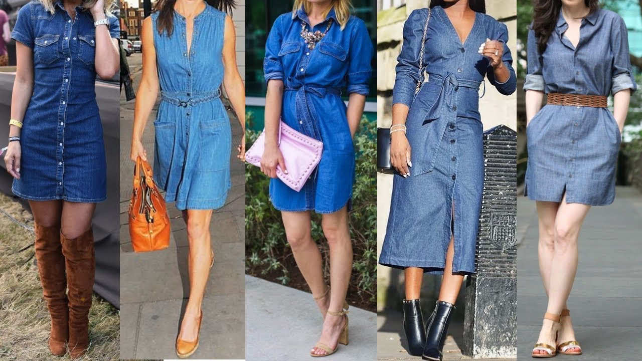 VESTIDO DENIM SIEMPRE en TENDENCIA VESTIDOS TEJANOS en TENDENCIA de MODA 2022 VESTIDO -