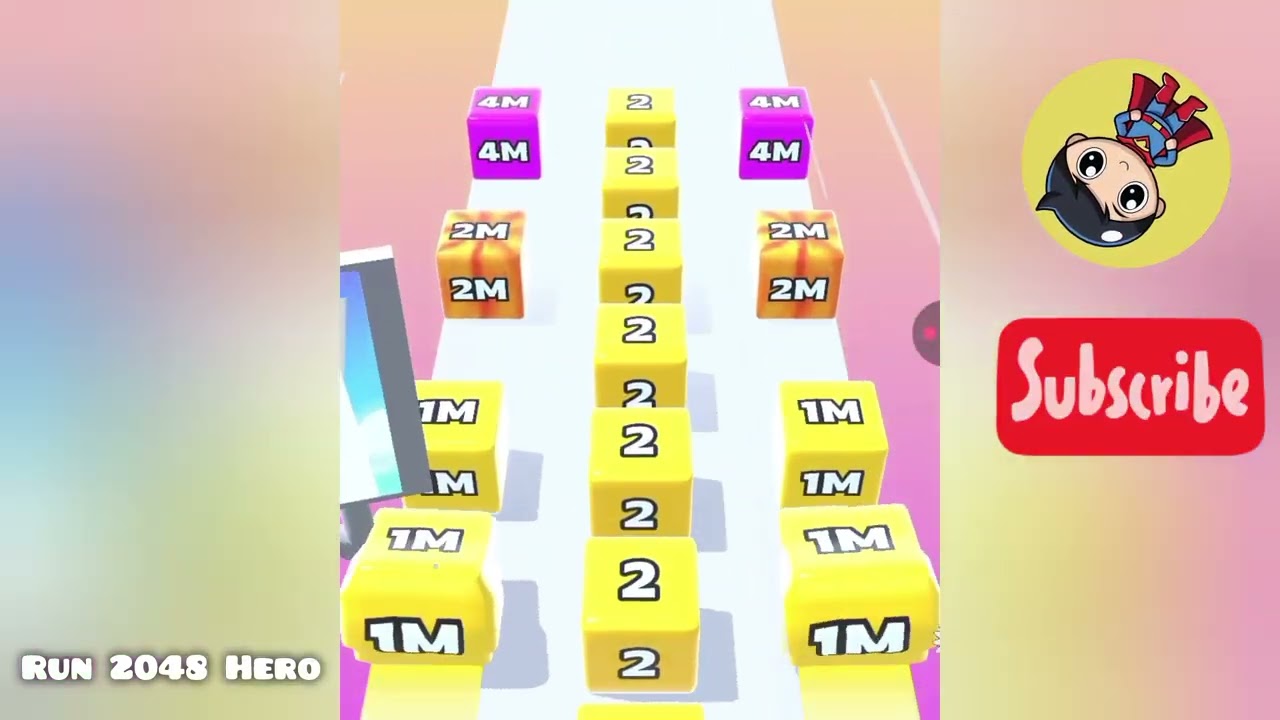 Jelly Run 2048 Levels 54, 55 & 56 Gameplay | Triple Speed Merge | Mobile Game with Sound