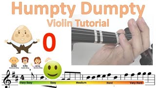 Humpty Dumpty Sheet Music And Easy Violin Tutorial
