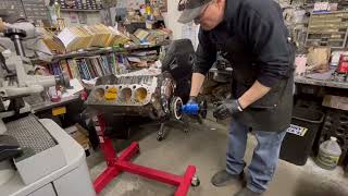 Harmonic balancer install, using the Bonefied Tools Hyd installer/remover.