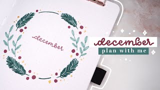 December 2023 bullet journal setup | plan with me | simple festive theme ✨