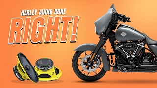 2024 Harley-Davidson Street Glide Audio Upgrade Ground Zero Yellow Basket &, Moto 720Amp Install